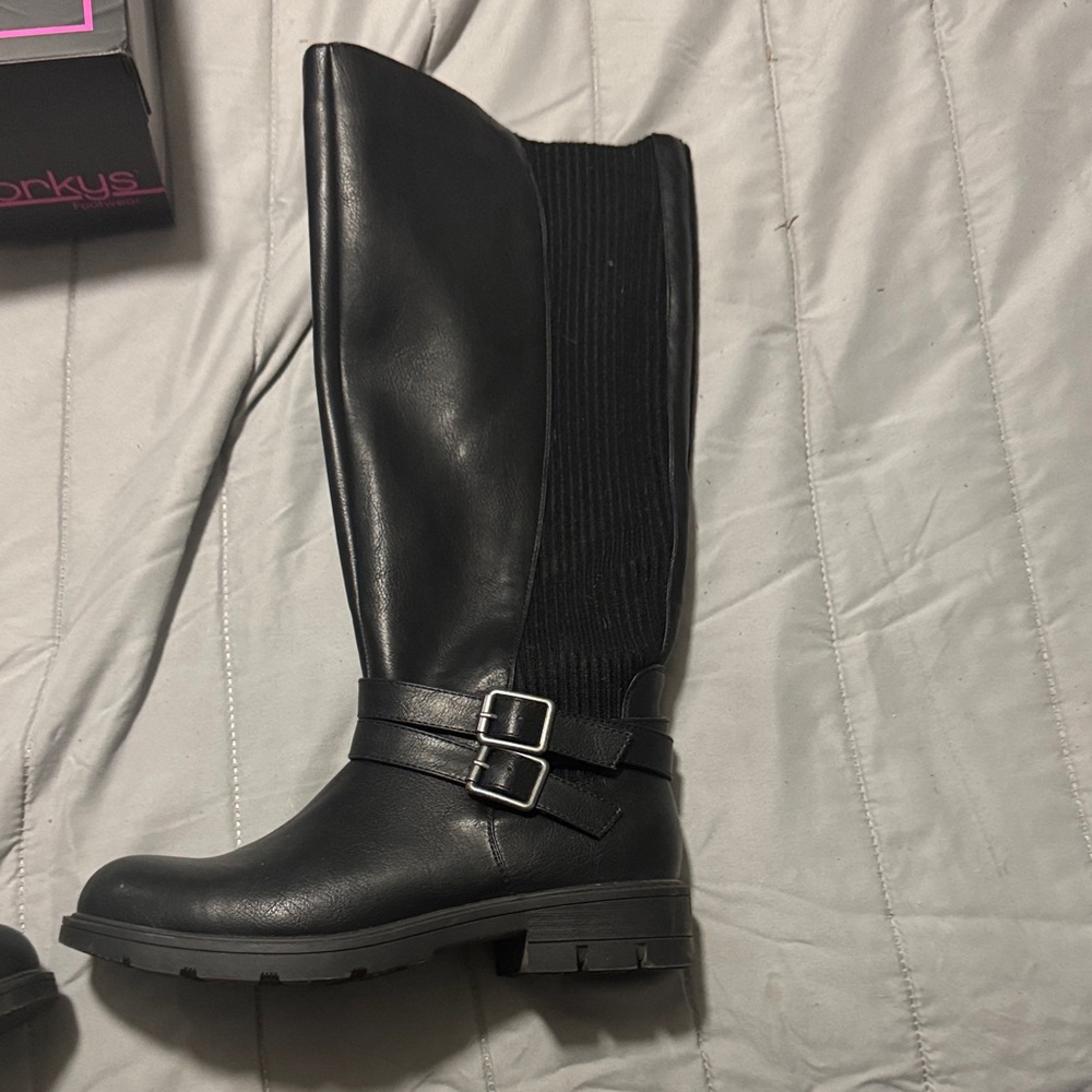 Corkys Women's Black Ankle Boots with Buckle Detail